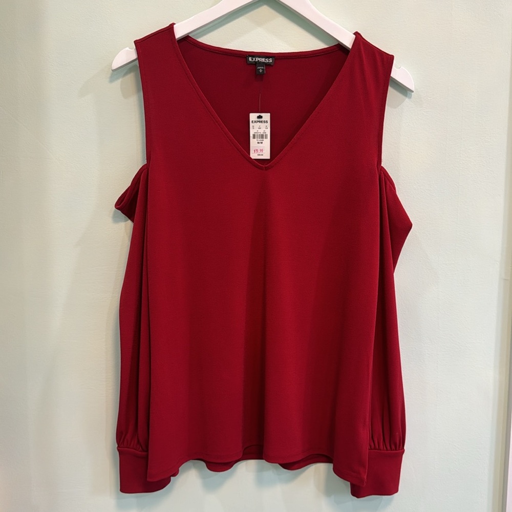New Express top off the shoulders long sleeve